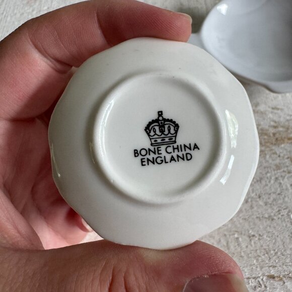 Set of Two Tea Plates - White Mayfair & Jackson Tea Bag Dish - Picture 3 of 7